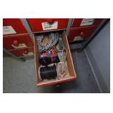 Drawered Organizer with Contents and Shelves - Fittings, Electrical