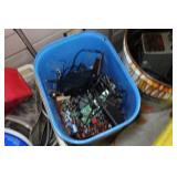 Drawered Cabinet and Contents - Fishing Rod, Tools, Fasteners