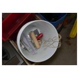 Drawered Cabinet and Contents - Fishing Rod, Tools, Fasteners