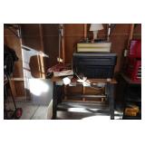 Workstation with Contents - Tool Box, Plastic Tote