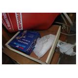 Workstation with Contents - Tool Box, Plastic Tote