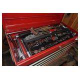 Tool Box with Tools - Craftsman 3/4" Ratchet, Wrenches, Sockets