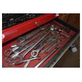 Tool Box with Tools - Craftsman 3/4" Ratchet, Wrenches, Sockets