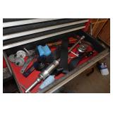 Tool Box with Tools - Craftsman 3/4" Ratchet, Wrenches, Sockets
