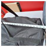 Adidas Black Duffel, Grey Gym Bag, Blue Carry-On, and Red Tote Bag.