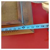 Framed Wooden Wall Art with Duck Carving and Dried Flowers