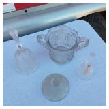 Crystal Decorative Covered Dish, 2 Glass Bells