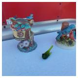 PartyLite Birdhouse and Gorham Musical Bluebird and Small Bird