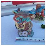 PartyLite Birdhouse and Gorham Musical Bluebird and Small Bird