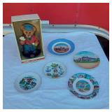 Classic Treasures Mailman Bear and Minnesota, South Dakota, Ireland Collector Plates