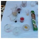 Large Lot of Various Candle Holders and Candle