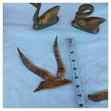 Miniature Brass Swans, Brass Colored Desk Lamp, Other Brass Birds and More