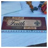 Large Lot of Various Home Decor Pieces Incl. Garden Flag, Wall Sconces and More