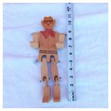 Folk Art Dancing Men - Cowboy Made in Columbia Carpenter Shop