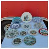 Variety of Collectible and Souvenir Plates Including Las Vegas, Montana, Arizona and More