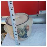 Stonewear Bean Pot, Silverwear and other items