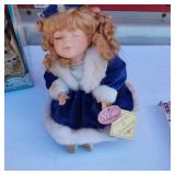 Lot of 4 Porcelain Dolls - 2 Musical