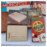 Board Games and Puzzles Clue, Monopoly, Disney Scene It, Scrabble