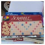 Board Games and Puzzles Clue, Monopoly, Disney Scene It, Scrabble