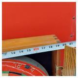 Dartboard in Marlboro Wooden Dartboard Wall Cabinet