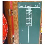 Dartboard in Marlboro Wooden Dartboard Wall Cabinet