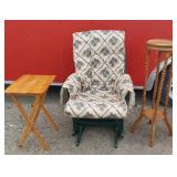 Plant Stand, Glider Rocker, Folding Side Table