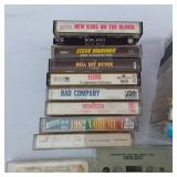 Lot of Cassette Tapes and Case Including Mamas and Papas, Marty Robbins, Oak Ridge Boys, Bad Company, Winger and More