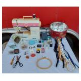 White W445 Sewing Machine and Sewing Supplies