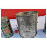 Vintage Spice Containers and Flour Sifter