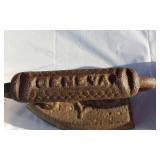 Geneva Sad Iron and Small Stoneware Pitcher and Bowl with Handle and Cover