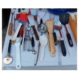 Huge Lot of Kitchen, Cooking and Baking Utensils Including Rolling Pins, Strainers, Straining Pitcher