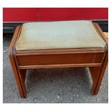 Vintage Wooden Foot Stool With Storage