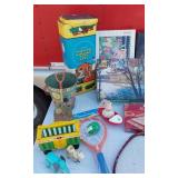 Puzzles (uncounted), Lincoln Logs, Raquetball Racket