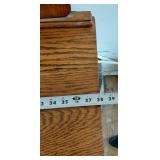 Vintage Mission Style 3 Drawer Dresser with  Swivel Mirror