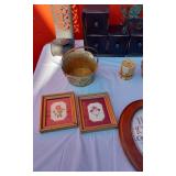 Clock, Plant Portraits, Candle Sconces, Small Desktop Cabinet, Metal Basket and More