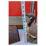 Pig, Horse, Goose Carvings and Shelves