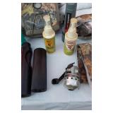 Muskie Fishing Guide, Camo Material, Older Game Camera, Soft Side Cooler with Cups