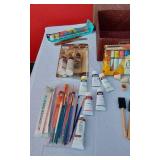 Oil and Acrylic Craft Paints and Brushes