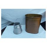 Older Garbage Bin and Wear-Ever Aluminum Pot