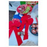 Christmas Decorations and Gift Wrap including Holiday Cards, Ribbons, and Bows