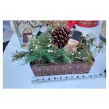 Christmas Decor featuring Snowman, Bear, and Tin Canister