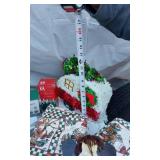 Lot of Christmas Decorations and Lights including Mini String Lights, Holiday Frames, and Decorative Items