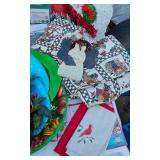 Lot of Christmas Decorations and Lights including Mini String Lights, Holiday Frames, and Decorative Items