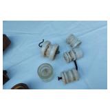 Vintage Kitchen and Utility Tools including Knives, Razors, and Glasses