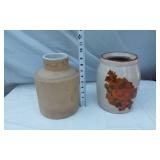 Two Vintage Stoneware Crocks