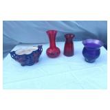Lot of Decorative Glass and Ceramic Vases
