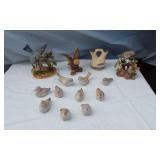Lot of Bird Figurines from Various Brands including Andrea, Homco, OMC, and UCGC