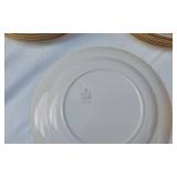 China Eggshell Nautilus D 45 Plates and Pyrex Yellow Bowl