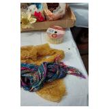 Craft Supplies Set including Gold Wreath, Ribbon, and Decorative Items