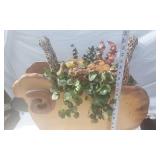 Ram Shaped Planter with Vegetation and Decor